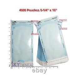 Pochettes de stérilisation auto-scellantes pour produits dentaires médicaux de 5-1/4 x 11 (4000 pochettes)