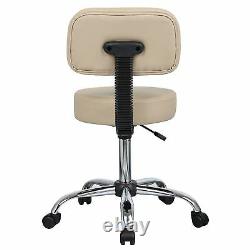 Rolling Medical Exam Tabouret Chaise Doctor Dental Office Ameublement Réglable Beige