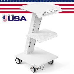 Trolley Dentaire Mobile Medical Tool Cart Lab Stand 4 Casters Trois Couches De Service