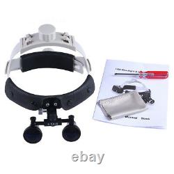 Uk 3.5x Bandeau Dentaire Chirurgical Leather Medical Led Loupes Jumelles Phare
